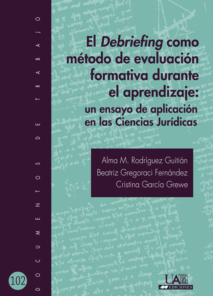 El Debriefing como método de evaluación formativa durante el aprendizaje, de Rodríguez Guitián | portada del libro
