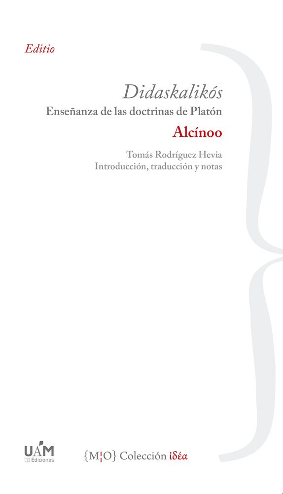 DIDASKALIKOS - ALCINOO, de RODRIGUEZ HEVIA, TOMAS | portada del libro