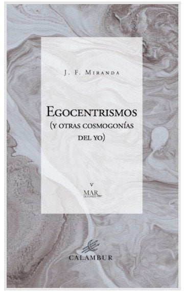 EGOCENTRISMOS, de J. F. MIRANDA | portada del libro