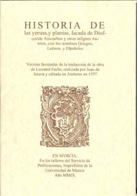 Historia de las Yervas, y Plantas, Sacada de Dióscoride Anazarbeo y Otros Insignes Autores con los N, de FUCHS | portada del