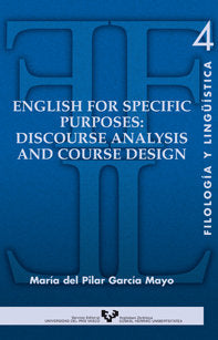 English for specific purposes: discourse analysis and course design, de García Mayo, Mª del Pilar | portada del libro