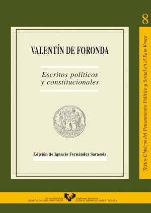Escritos políticos y constitucionales, de Foronda, Valentín de | portada del libro