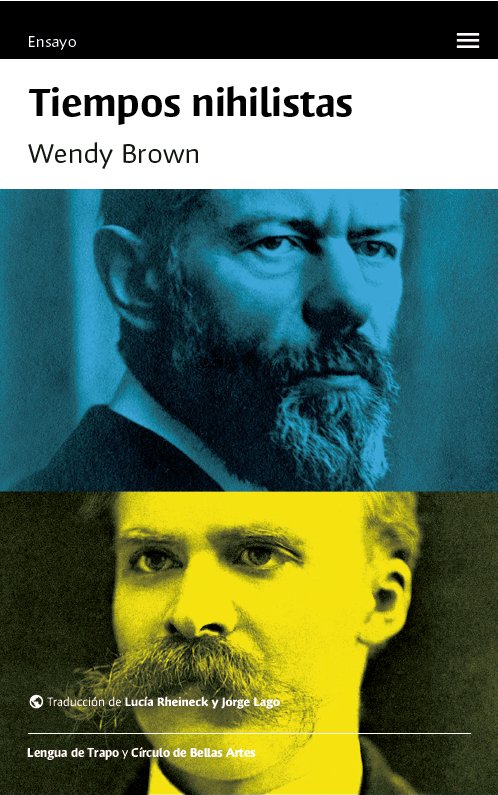 TIEMPOS NIHILISTAS, de BROWN, WENDY | portada del libro