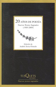 20 años de poesía, de Soria Olmedo, Andrés | portada del libro