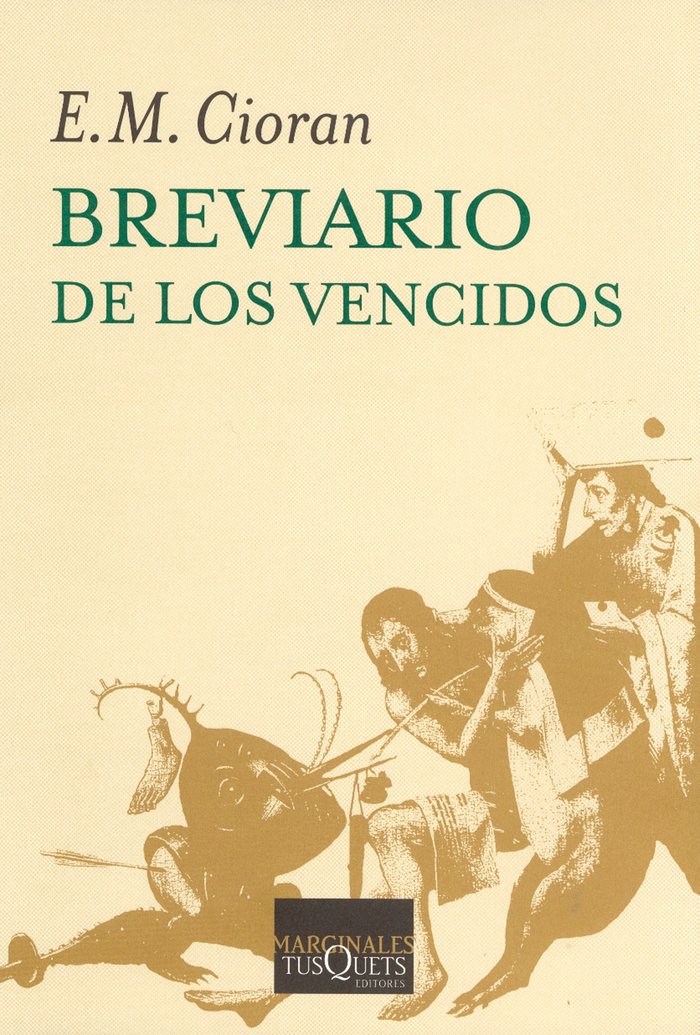 Breviario de los vencidos, de Cioran | portada del libro