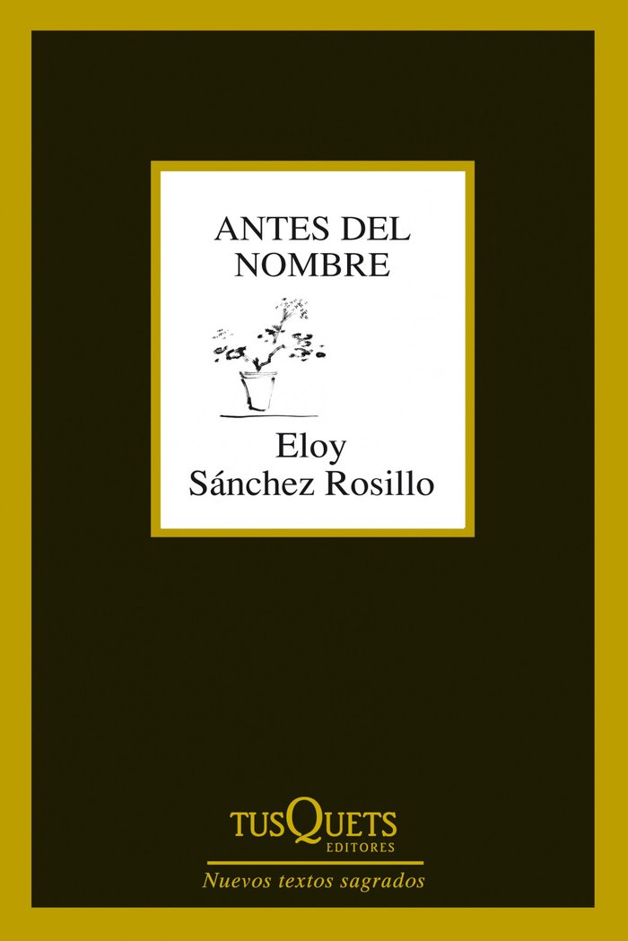 Antes del nombre, de Sánchez Rosillo | portada del libro