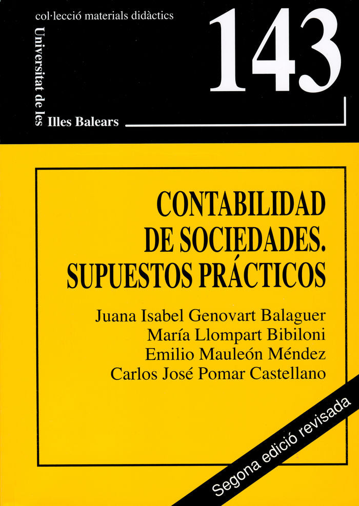 Contabilidad de sociedades, de Genovart Balaguer | portada del libro