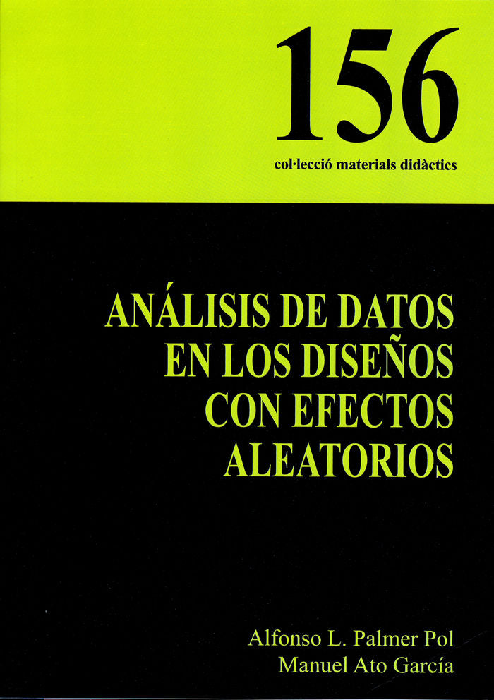 Análisis de datos en los diseños con efectos aleatorios, de Ato García | portada del libro