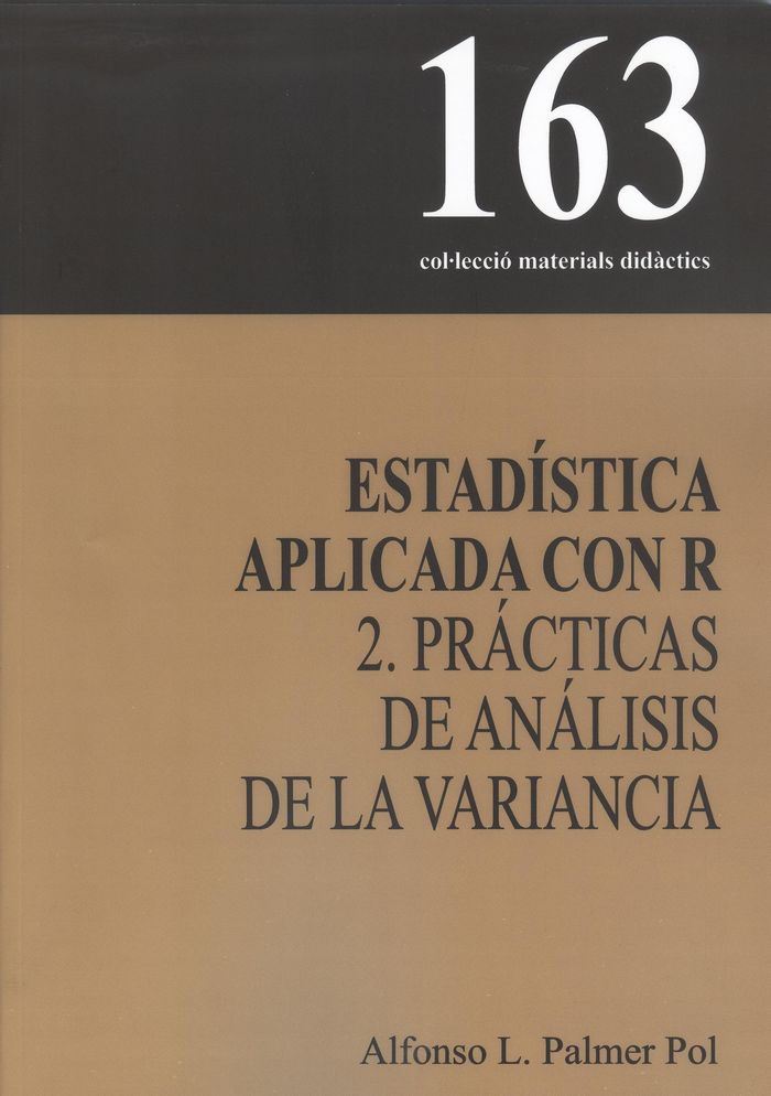 ESTADISTICA APLICADA CON R, de PALMER POL | portada del libro