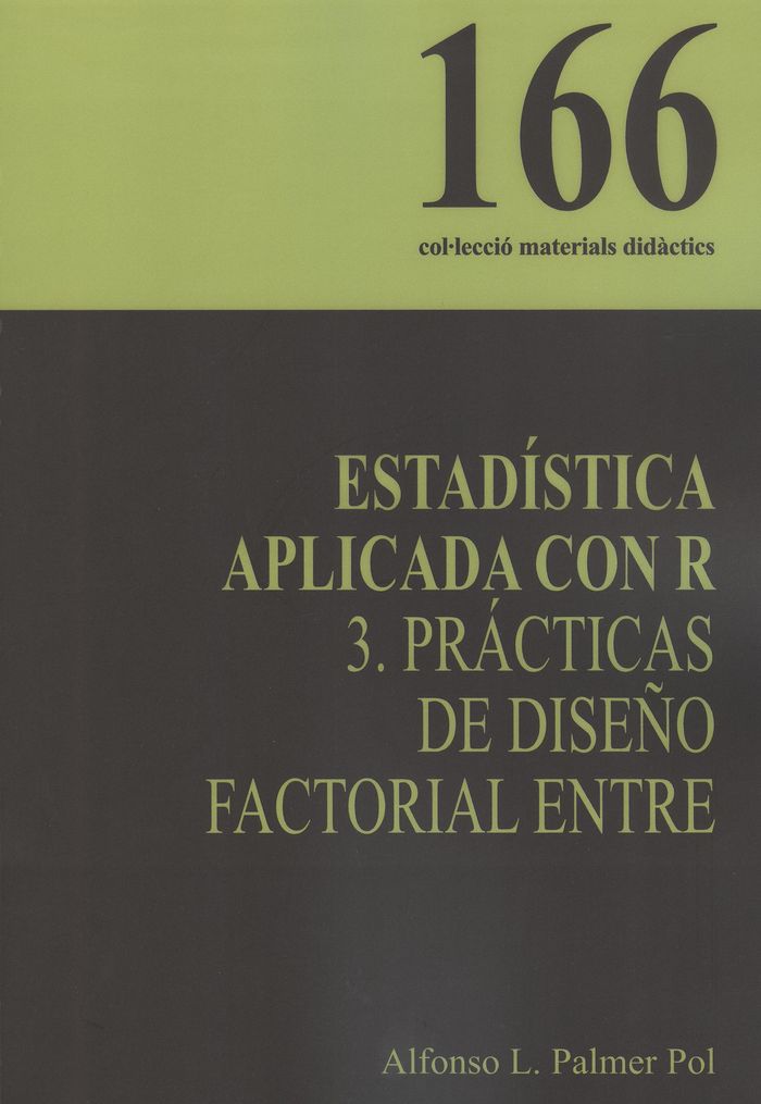 ESTADISTICA APLICADA CON R, de PALMER POL | portada del libro