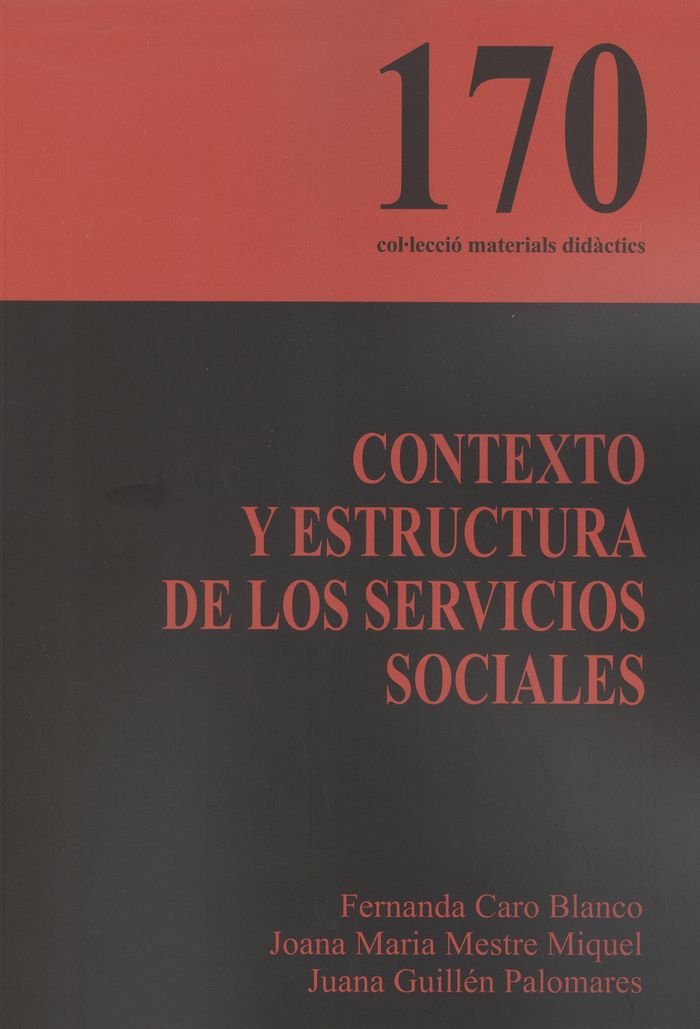 Contexto y estructura de los servicios sociales, de CARO BLANCO | portada del libro