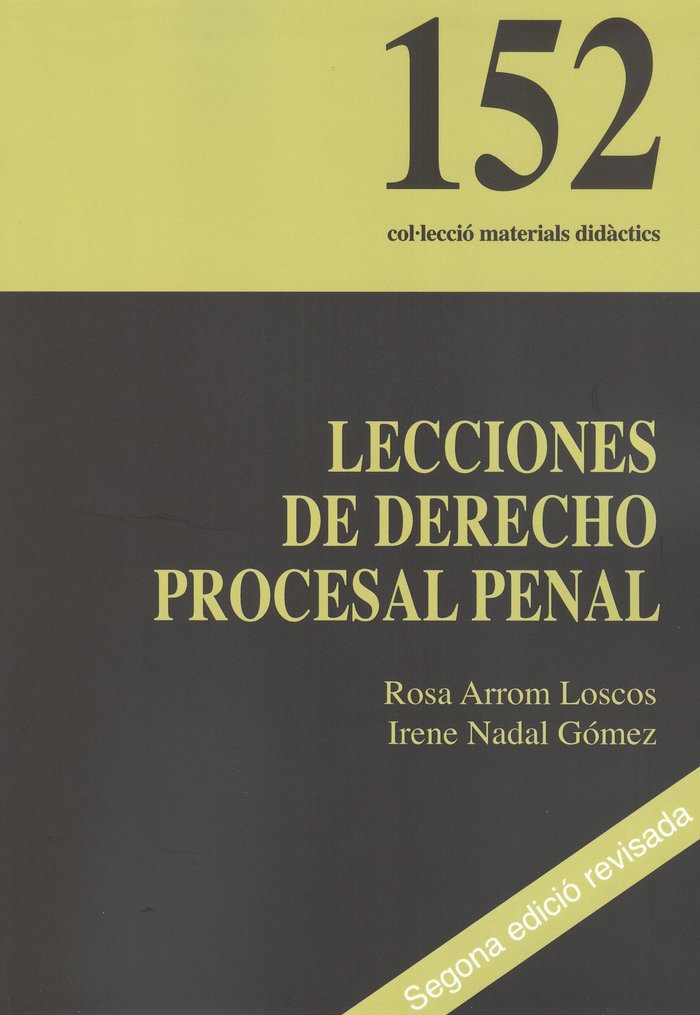 Lecciones de derecho procesal penal, de ARROM LOSCOS, ROSA | portada del libro