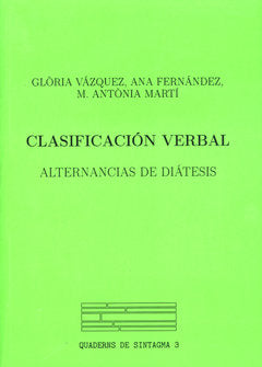 Clasificación verbal., de Vázquez | portada del libro