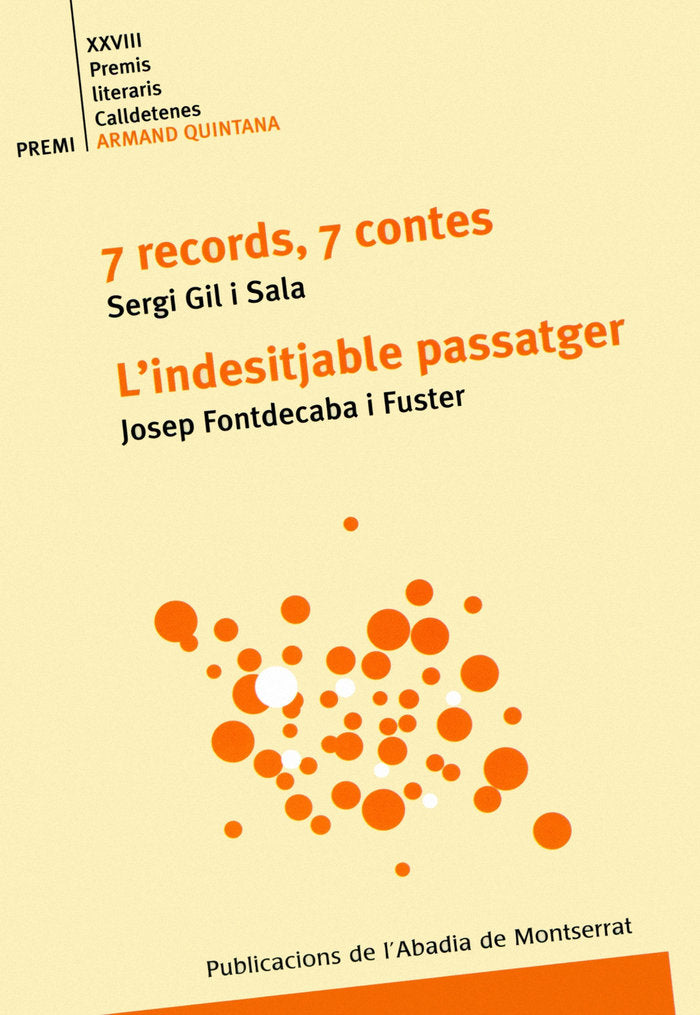 7 records, 7 contes - L'indesitjable passatger, de Gil i Sala, Sergi | portada del libro