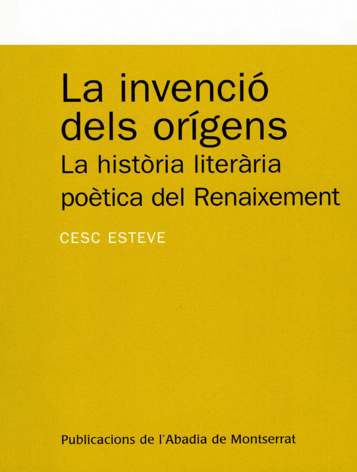La invenció dels orígens, de Esteve Mestre, Francesc | portada del libro