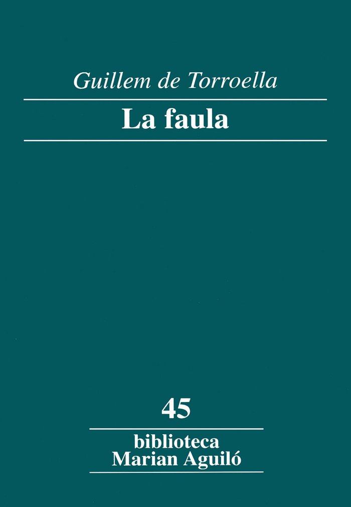 La faula, de Torroella, Guillem de | portada del libro