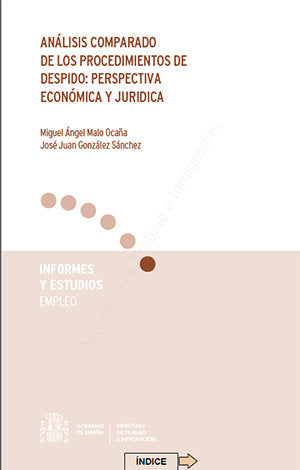 Análisis comparado de los procedimientos de despido: perspectiva económica y jurídica., de Malo Ocaña, Miguel Ángel | portada