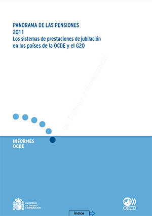 Panorama de las pensiones 2011. Los sistemas de prestaciones de jubilación en los países de la OCDE, de Desconocido | portada