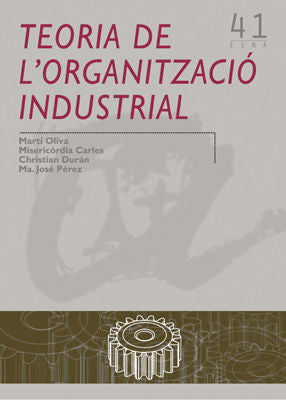 Teoria de l'organització industrial, de Oliva | portada del libro