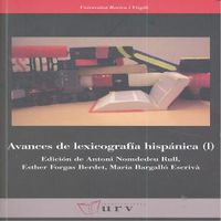 Avances de lexicografía hispánica (I), de Varios autores | portada del libro