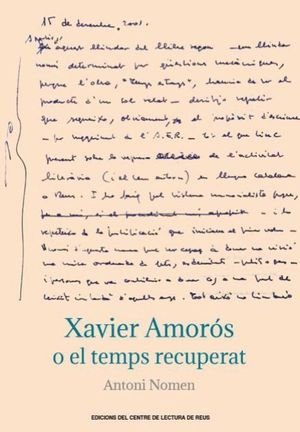 Xavier Amorós o el temps recuperat, de NOMEN XATRUCH, ANTONI | portada del libro