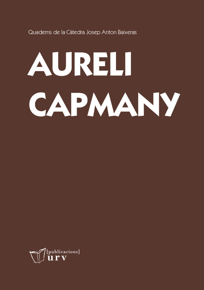 Aureli Capmany, de Varios autores | portada del libro