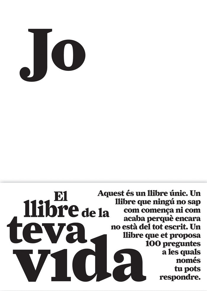 Jo. El llibre de la teva vida, de Sánchez Vegara, María Isabel | portada del libro