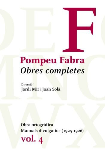 Obres completes de Pompeu Fabra, 4, de Pompeu Fabra | portada del libro