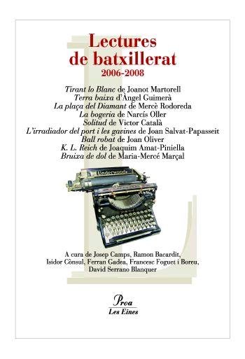 Lectures de batxillerat 2006-2008, de Marçal Serra, M. Mercè | portada del libro