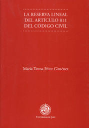La reserva lineal del artículo 811 del Código Civil, de Pérez Giménez | portada del libro