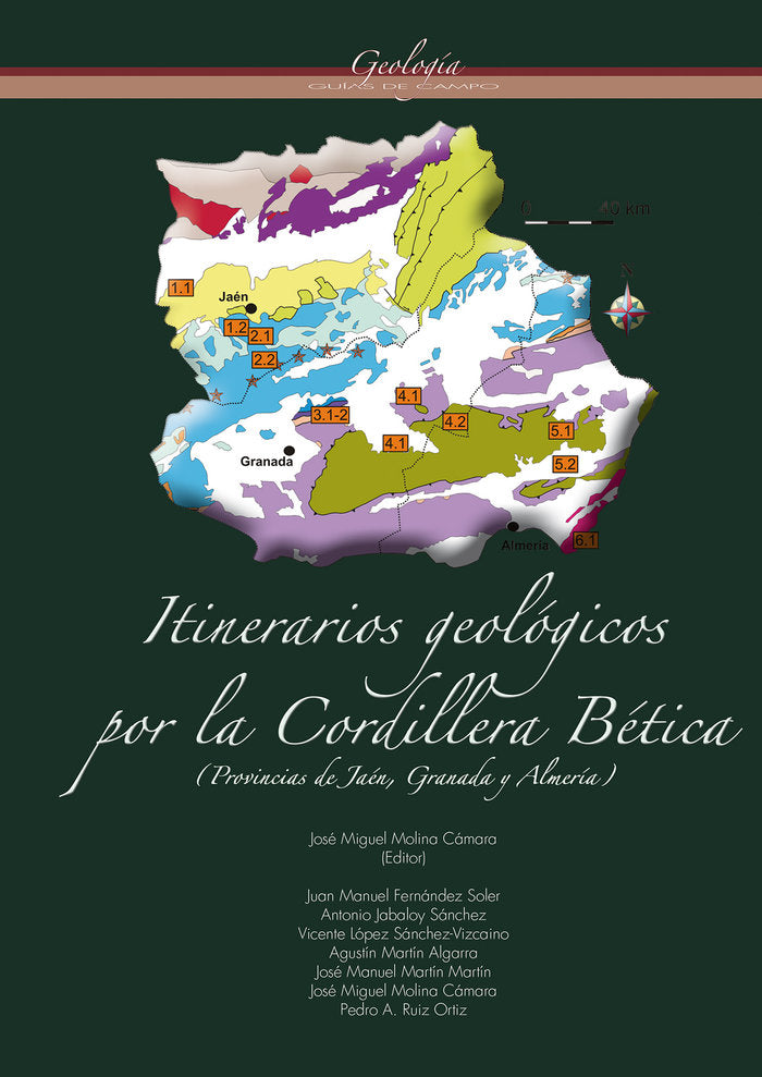 Itinerarios geológicos por la Cordillera Bética (provincias de Jaén, Granada y Almería), de Varios autores | portada del libr