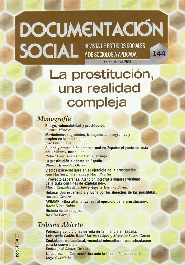 La prostitución, una realidad compleja | portada del libro