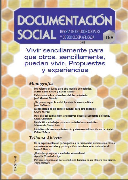 Vivir sencillamente para que otros, sencillamente, puedan vivir: Propuestas y experiencias, de Varios autores | portada del l