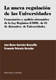 LA NUEVA REGULACION DE LAS UNIVERS, de SOUVIRON MORENILLA | portada del libro