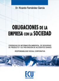 Obligaciones de la empresa con la sociedad, de Fernández García, Ricardo | portada del libro