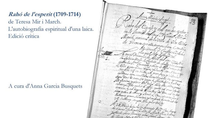 Rahó de l'esperit (1709-1714) de Teresa Mir i March, de Anna Garcia Busquets | portada del libro