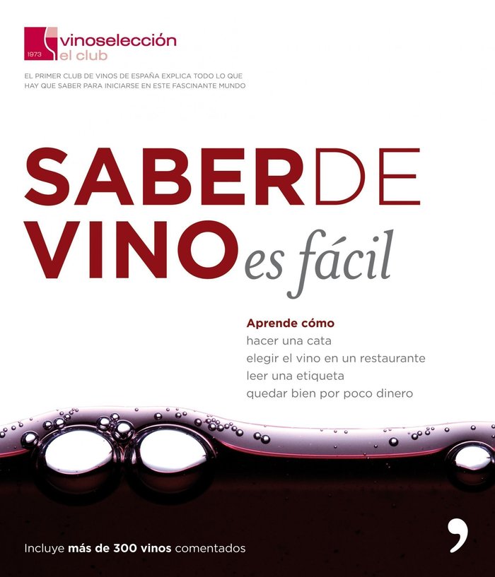 Saber de vino es fácil, de CLUB VINOSELECCIóN | portada del libro