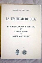 La realidad de Dios, de JOSE Mª MILLAS | portada del libro