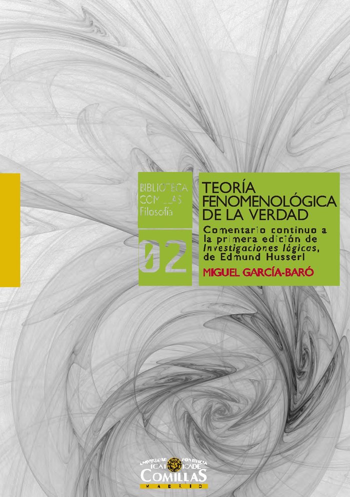 Teoría fenomenológica de la verdad, de García-Baró López | portada del libro
