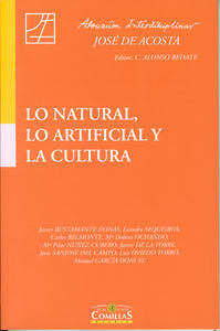 Lo natural, lo artificial y la cultura, de Bustamante Donas, Javier | portada del libro