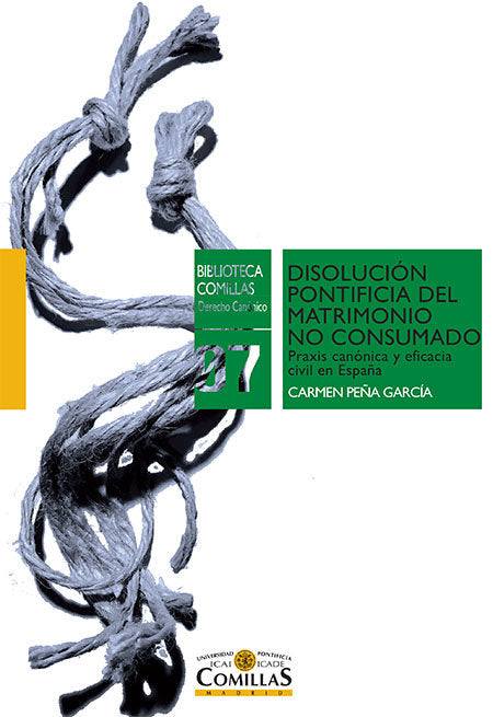 Disolución pontificia del matrimonio no consumado, de Peña García | portada del libro