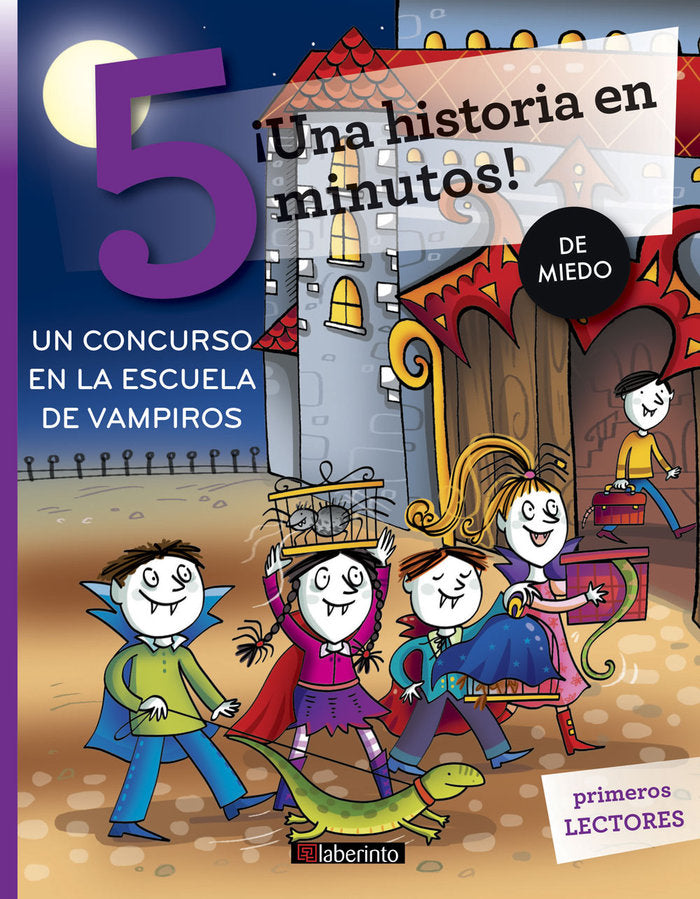 ¡Una historia en 5 minutos! Un concurso en la escuela de vampiros, de Sillani, Febe | portada del libro