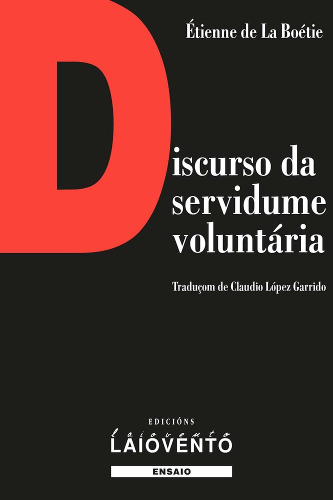 Discurso da servidume voluntária, de de La Boétie, Étienne | portada del libro