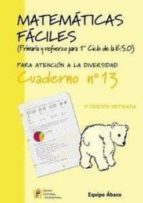 Matemáticas fáciles 13, de Varios autores | portada del libro