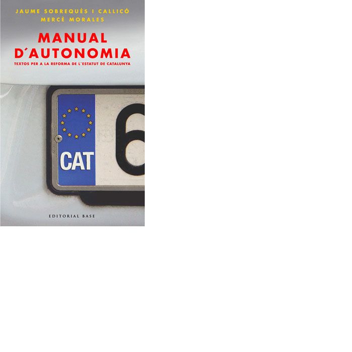 Manual d'Autonomia, de Sobrequés i Callicó, Jaume | portada del libro