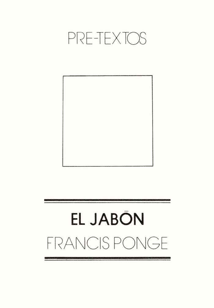 JABON PT-5 *, de Ponge (francés) | portada del libro