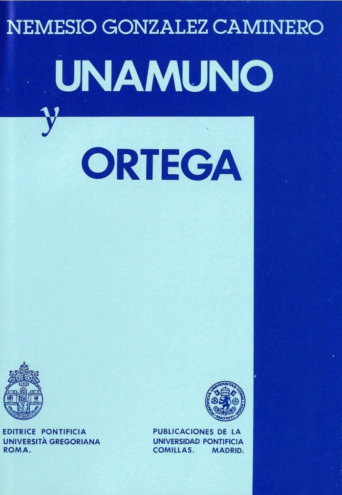 Unamuno y Ortega, de González Caminero | portada del libro