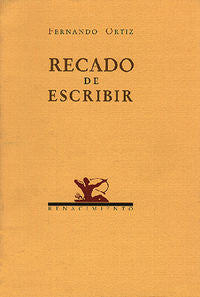 RECADO DE ESCRIBIR. POESIA., de Ortiz | portada del libro