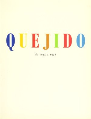Manolo Quejido: de 1974-1978 | portada del libro