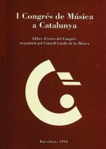 I CONGRES DE MUSICA CATALUNYA | portada del libro